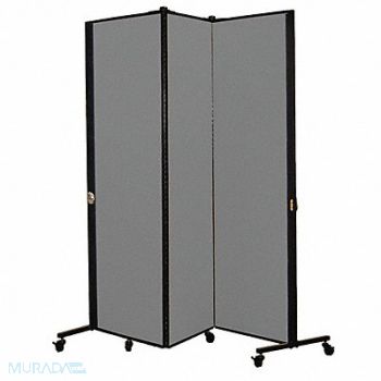 SCREENFLEX Portable Room Divider 5Ft 9In W Stone, 24EM43