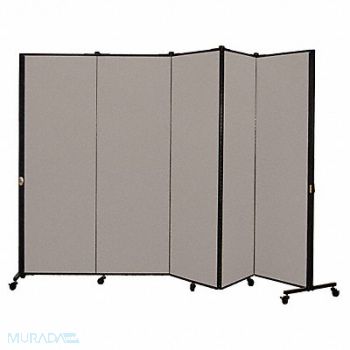 SCREENFLEX Portable Room Divider 9Ft 5In W Stone, 24EM55