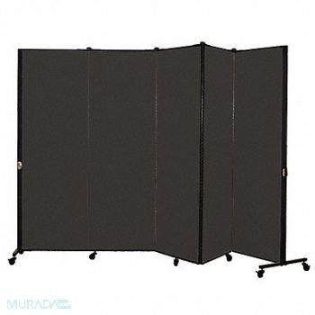 SCREENFLEX Portable Room Divider 9Ft 5In W Black, 24EM56