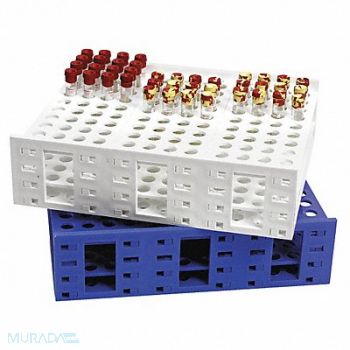 HEATHROW SCIENTIFIC Test Tube Rack Polypropylene White, 24EN50