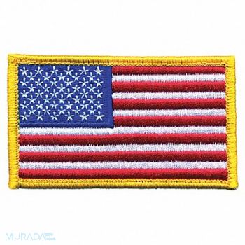 HEROS PRIDE Embroidered Patch U.S. Flag Medium Gold, 24GR18
