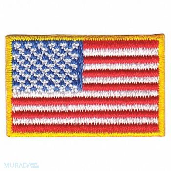 HEROS PRIDE Embroidered Patch U.S. Flag Medium Gold, 24GR21