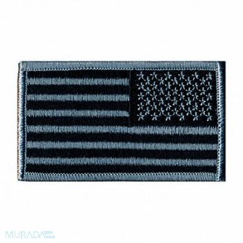 HEROS PRIDE Embroidered Patch U.S. Flag Silver/Black, 24GR27