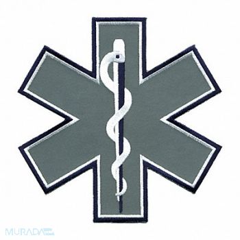 HEROS PRIDE Embroidered Patch Star of Life Navy/Wht, 24GR28