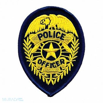 HEROS PRIDE Embrdrd Patch Police Off Gold/Drk Navy, 24GR32