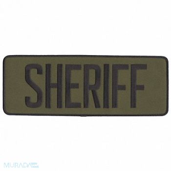 HEROS PRIDE Embrdrd Patch Sheriff Blck on Olive Drab, 24GR35