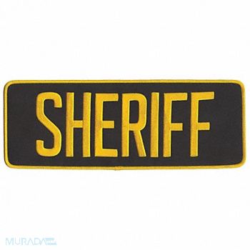 HEROS PRIDE Embrdrd Patch Sheriff Med Gold on Blck, 24GR39