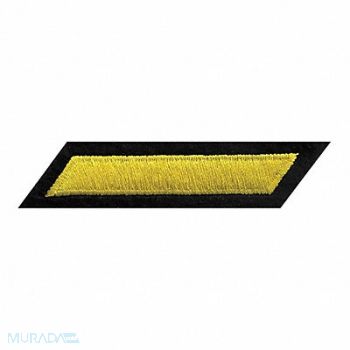 HEROS PRIDE Embrdrd Patch Hashmark Md Gold/Black Flt, 24GR44