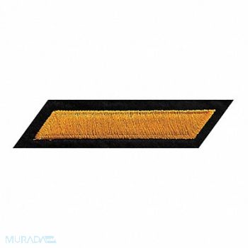 HEROS PRIDE Embrdrd Patch Hashmark Drk Gold/Blk Flt, 24GR45