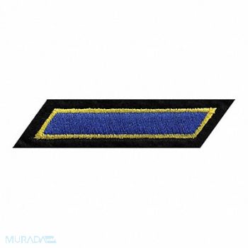 HEROS PRIDE Embrdrd Patch Hashmark Ryl/Md Gold/Black, 24GR49
