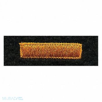 HEROS PRIDE Embrdrd Patch Bar Drk Gold on Blck Felt, 24GR51