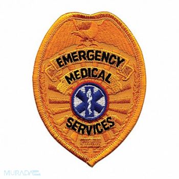 HEROS PRIDE Embrdrd Patch Emergency Medical Srv Gold, 24GR56