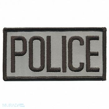 HEROS PRIDE Embrdrd Patch Police Blck on Ref Grey, 24GR83