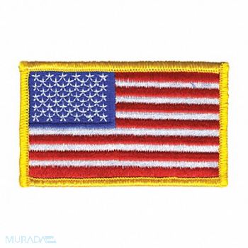 HEROS PRIDE Embroidered Patch U.S. Flag Medium Gold, 24GR84