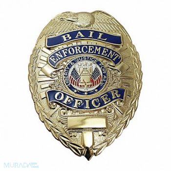HEROS PRIDE Metal Badge Bail Enf Officer- Oval Gold, 24GT09
