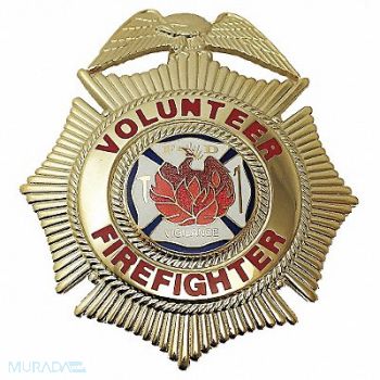 HEROS PRIDE Metal Badge Volunteer Firefighter Cross, 24GT17