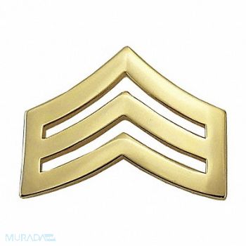 HEROS PRIDE Metal Rank Insignia SGT. Chevron Gold PR, 24GT51