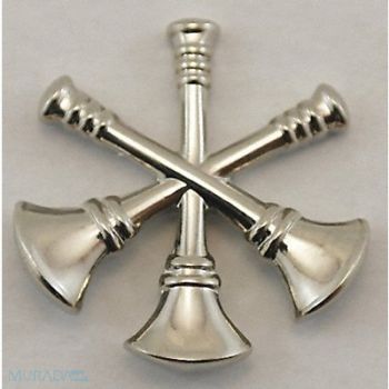 HEROS PRIDE Metal Rank Insignia Fire Bugles Nckl PR, 24GT80