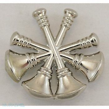 HEROS PRIDE Metal Rank Insignia Fire Bugles Nckl PR, 24GT82