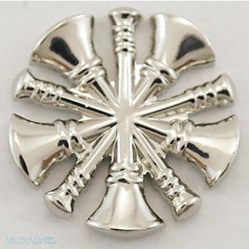 HEROS PRIDE Metal Rank Insignia Fire Bugles Nckl PR, 24GT84