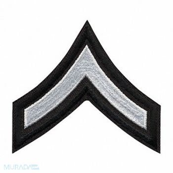 HEROS PRIDE Embroidered Patch PFC White on Black PR, 24GT97