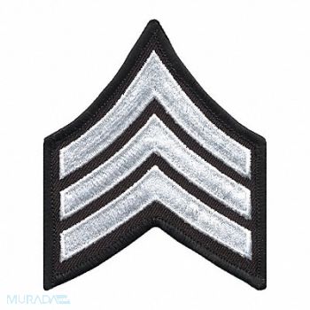 HEROS PRIDE Embroidered Patch SGT White on Black PR, 24GT98