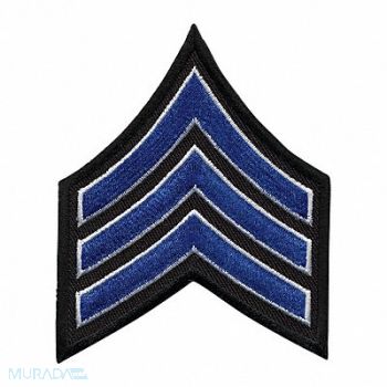 HEROS PRIDE Embrdrd Patch SGT Royal Blue/Wht/Blck PR, 24GU17