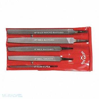 NICHOLSON File Set Half Round Bastrd Smooth Cut, 24H182