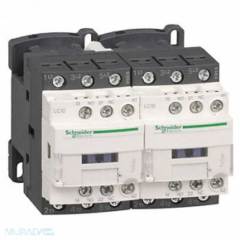SCHNEIDER ELECTRIC IEC Magnetic Contactor 24V 9A Revrsing, 24J874