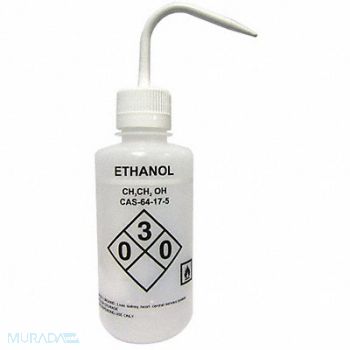 LAB SAFETY SUPPLY Wash Bottle 1000mL Standard Spout PK4, 24J882