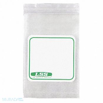 LAB SAFETY SUPPLY Write-On Clear Sampling Bag PK500, 24J932