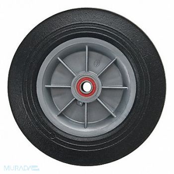 MAGLINE Hand Truck Wheel 10in Dia Solid Rubber, 24JN17