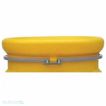 EAGLE Lid Yellow Plastic 95 gal, 24JU63