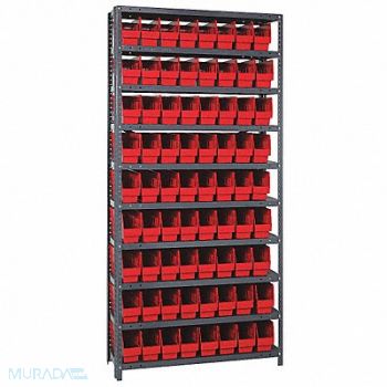QUANTUM STORAGE SYSTEMS G6986 Bin Shlvng 12inx75inx36in Red, 24K021