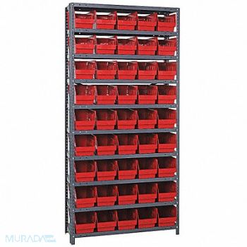 QUANTUM STORAGE SYSTEMS G6987 Bin Shlvng 12inx75inx36in Red, 24K022