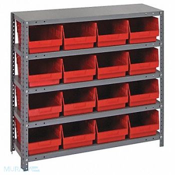 QUANTUM STORAGE SYSTEMS G6984 Bin Shlvng 12inx39inx36in Red, 24K027