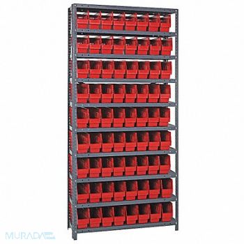 QUANTUM STORAGE SYSTEMS G6994 Bin Shlvng 18inx75inx36in Red, 24K029