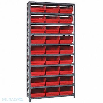 QUANTUM STORAGE SYSTEMS G6997 Bin Shlvng 18inx75inx36in Red, 24K032
