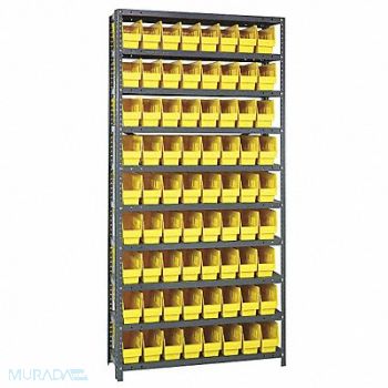 QUANTUM STORAGE SYSTEMS G6986 Bin Shlvng 12inx75inx36in Yellow, 24K049