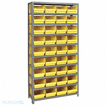 QUANTUM STORAGE SYSTEMS G6988 Bin Shlvng 12inx75inx36in Yellow, 24K051