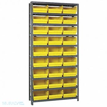 QUANTUM STORAGE SYSTEMS G6989 Bin Shlvng 12inx75inx36in Yellow, 24K052