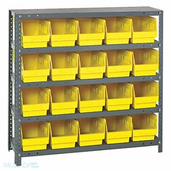 QUANTUM STORAGE SYSTEMS G6983 Bin Shlvng 12inx39inx36in Yellow, 24K054