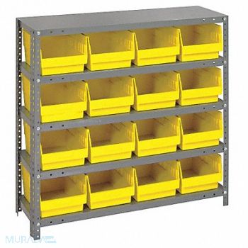 QUANTUM STORAGE SYSTEMS G6984 Bin Shlvng 12inx39inx36in Yellow, 24K055