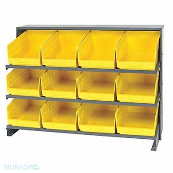 QUANTUM STORAGE SYSTEMS G7014 Bench Pick Rack 12x27x36in Yellow, 24K067