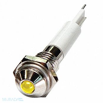 GRAINGER APPROVED Round Indicator Light Yellow 12VDC, 24M021
