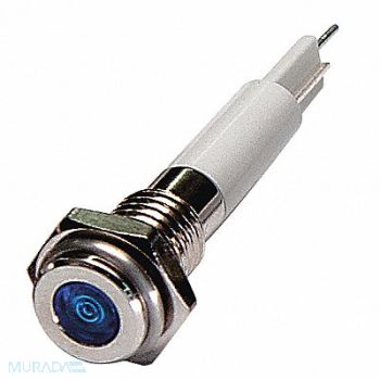 GRAINGER APPROVED Flat Indicator Light Blue 24VDC, 24M040