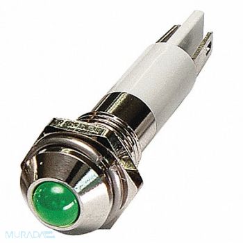 GRAINGER APPROVED Round Indicator Light Green 24VDC, 24M047