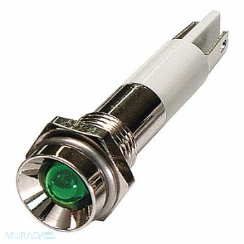 GRAINGER APPROVED Protrude Indicator Light Green 12VDC, 24M053