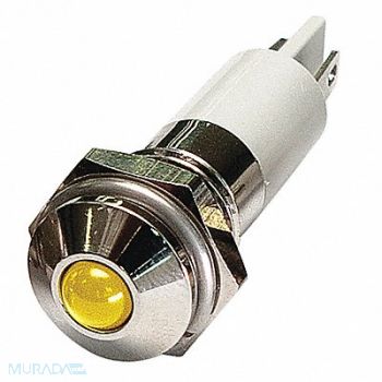 GRAINGER APPROVED Round Indicator Light Yellow 110VAC, 24M082