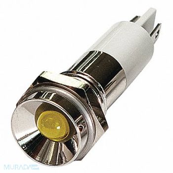 GRAINGER APPROVED Protrude Indicator Light Yellow 12VDC, 24M085